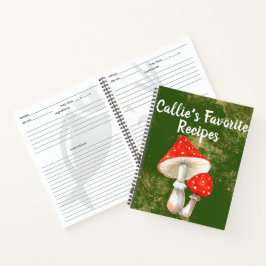 Cuaderno Hongos en acuarela Receta personalizada