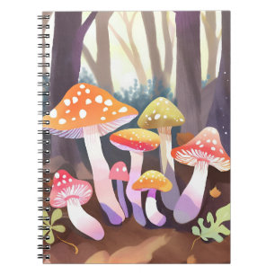 Cuaderno Hongos Lindos Bosque Acuarela
