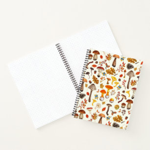 Cuaderno Hongos salvajes en blanco roto