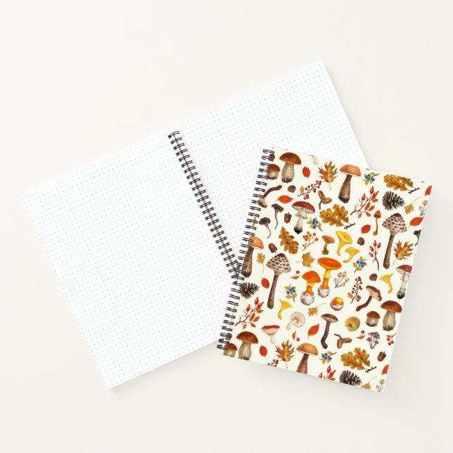 Cuaderno Hongos salvajes en blanco roto (Interior)