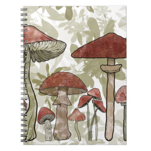 Cuaderno Hongos verdes y rojos