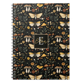 Cuaderno Hongos y flores personalizados Cottagecore