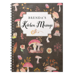Cuaderno Hongos y personalizados de flores silvestres