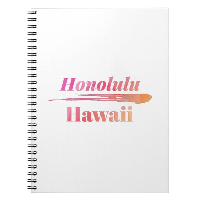 Cuaderno Honolulu Hawaii Low Poly (Frente)