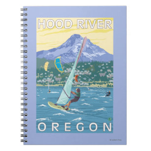 Cuaderno Hood River, personas que practica surf de ORWind y