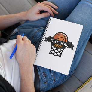 Cuaderno Hoop de baloncesto personalizado 