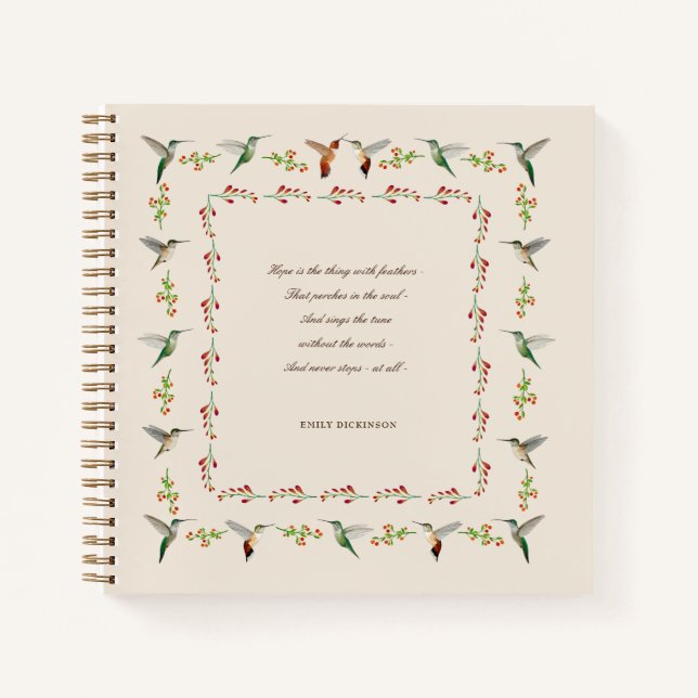 Cuaderno Hope Emily Dickinson (Anverso)