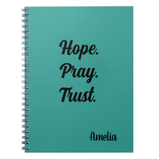 Cuaderno Hope Pray Trust Personalizado
