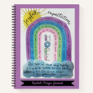 Cuaderno Hope Rainbow Scripting Personalizado Rezo de Oraci