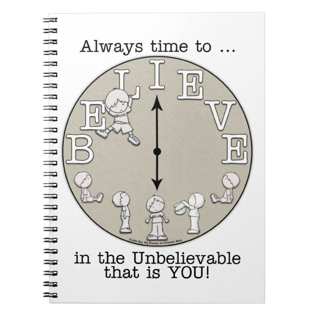 Cuaderno Hora de Creer-Niño y Reloj (Frente)