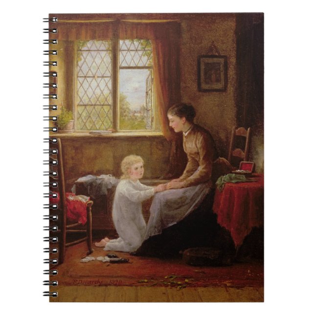 Cuaderno Hora de la cama, 1890 (aceite en el panel) (Frente)