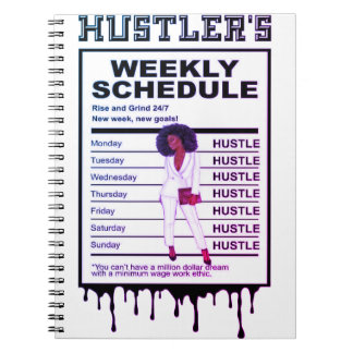 Cuaderno Horario semanal de Hustler