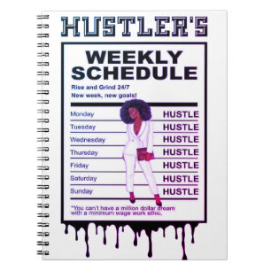 Cuaderno Horario semanal de Hustler