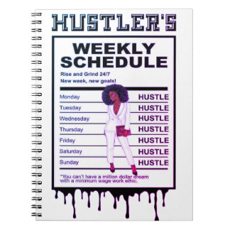 Cuaderno Horario semanal de Hustler