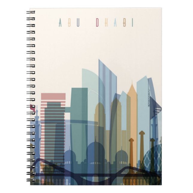 Cuaderno Horizonte de la ciudad de Abu Dhabi, United Arab (Frente)