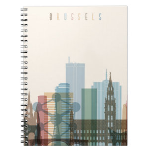 Cuaderno Horizonte de la ciudad de Bruselas, Bélgica el