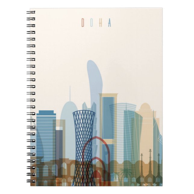 Cuaderno Horizonte de la ciudad de Doha, Qatar el | (Frente)