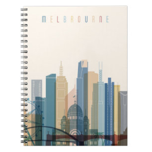 Cuaderno Horizonte de la ciudad de Melbourne, Australia el