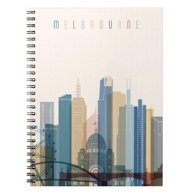 Cuaderno Horizonte de la ciudad de Melbourne, Australia el (Frente)