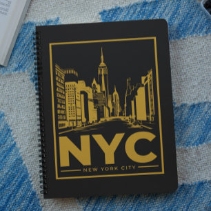 Cuaderno Horizonte de la ciudad de Nueva York – Dorado y ne