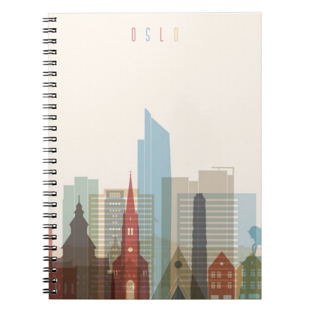 Cuaderno Horizonte de la ciudad de Oslo, Noruega el | (Frente)
