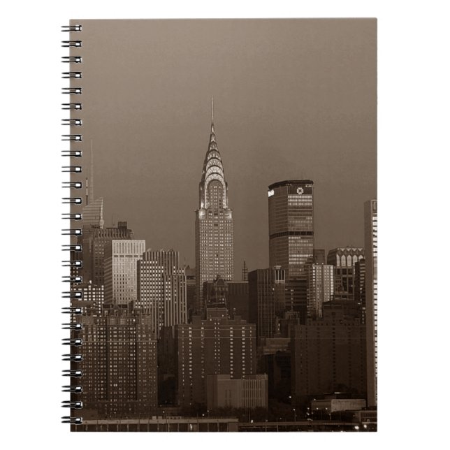 Cuaderno Horizonte de Nueva York en sepia (Frente)