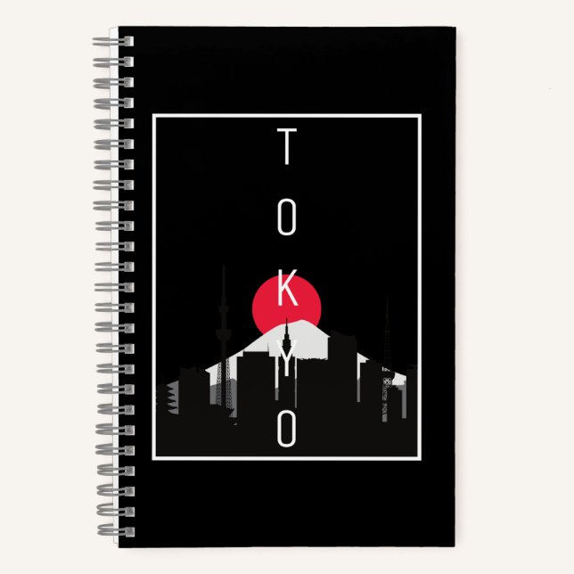 Cuaderno Horizonte de Tokio Japón Monte Fuji (Anverso)