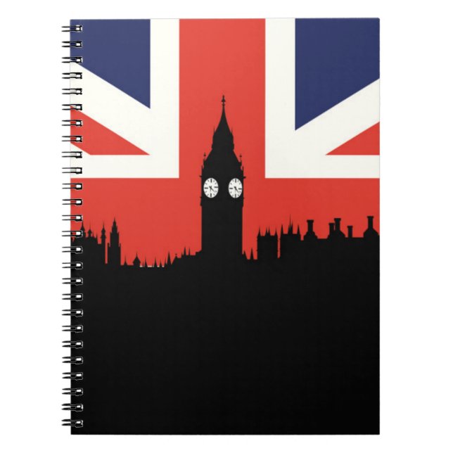 Cuaderno Horizonte el | de Londres la bandera británica (Frente)