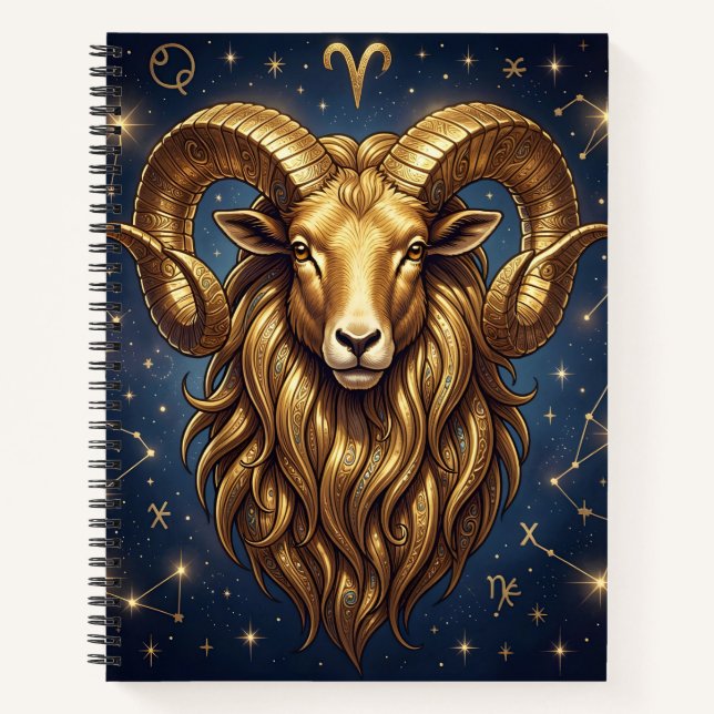 Cuaderno Horoscope Sign Aries | Astrology Traits & Dates (Anverso)