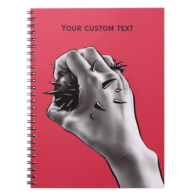 Cuaderno Horror arte apuñalado Puño Gótico (Frente)