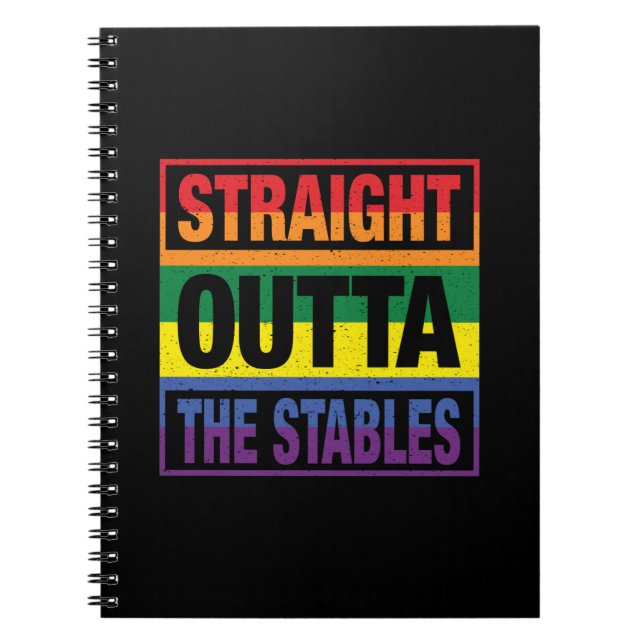 Cuaderno Horse Art Directamente Fuera De Los establos (Frente)