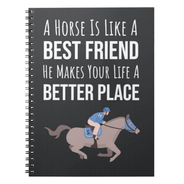 Cuaderno Horse Lover Gifts Equestrian Equine Animal Rider (Frente)