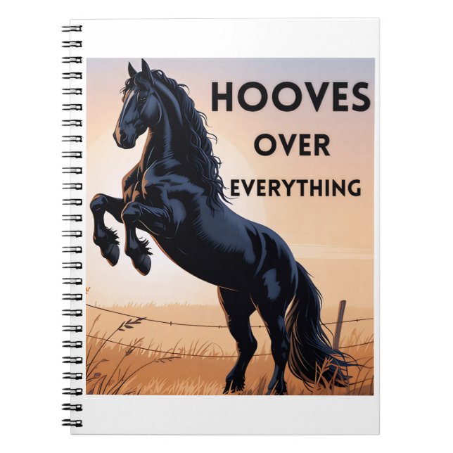 Cuaderno Horse Lovers Notebook  - Hooves Over Everything (Frente)