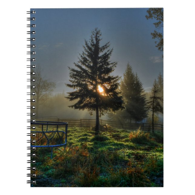 Cuaderno Horse Ranch Sunrise Nature Foto (Frente)