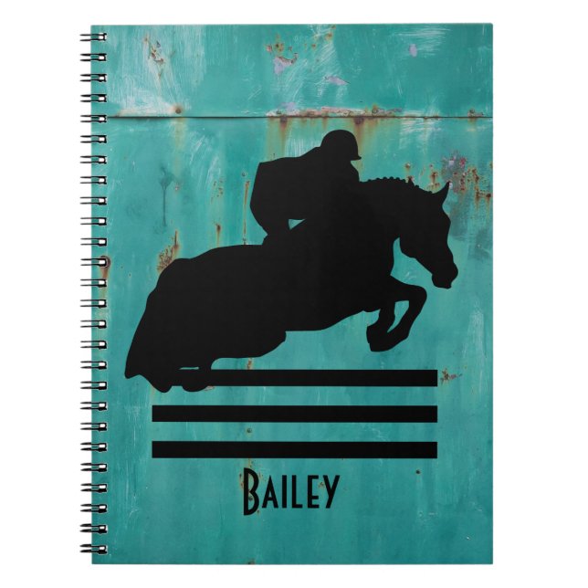 Cuaderno Horse Show Hunter Jumper Silhouette (Frente)