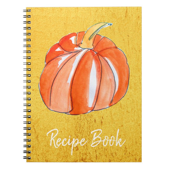 Cuaderno Hortalizas de calabaza cutánea Caída del otoño (Frente)