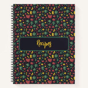 Cuaderno Hortalizas pimientos chile patrón cocina