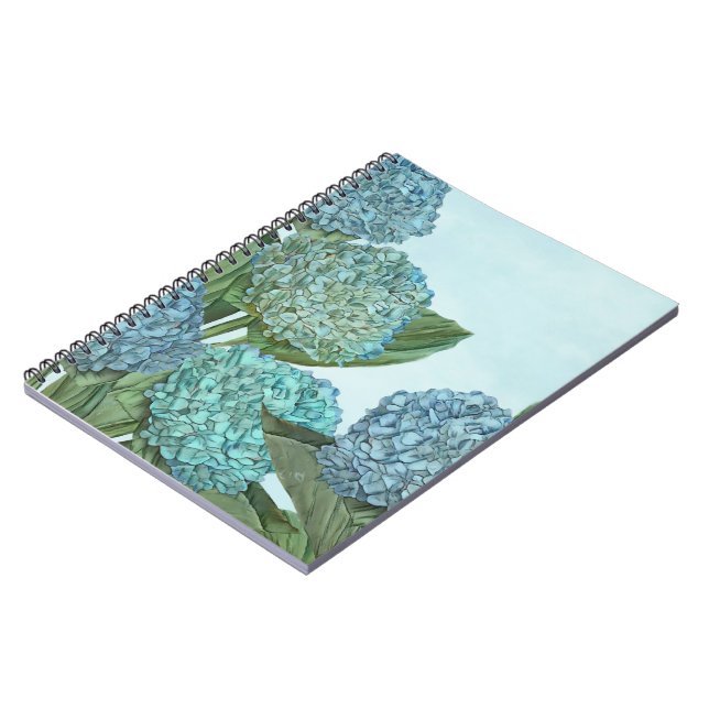 Cuaderno Hortensia Azul (Lado Izquierdo)