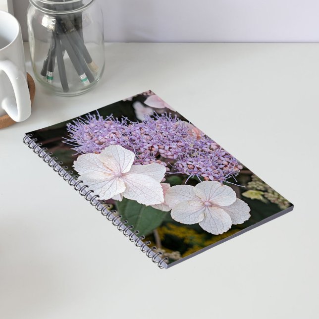 Cuaderno Hortensia Blanca Aspera Flores Floral (In Situ)