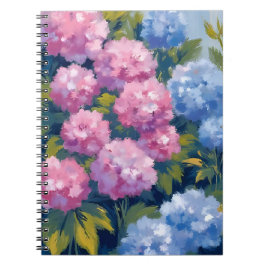 Cuaderno Hortensias de Verano | Flores Costeras Rosadas y A