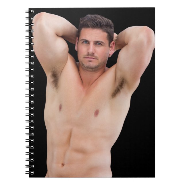 Cuaderno Hot Guy Gym Dude Big Biceps Weight Training Lifter (Frente)
