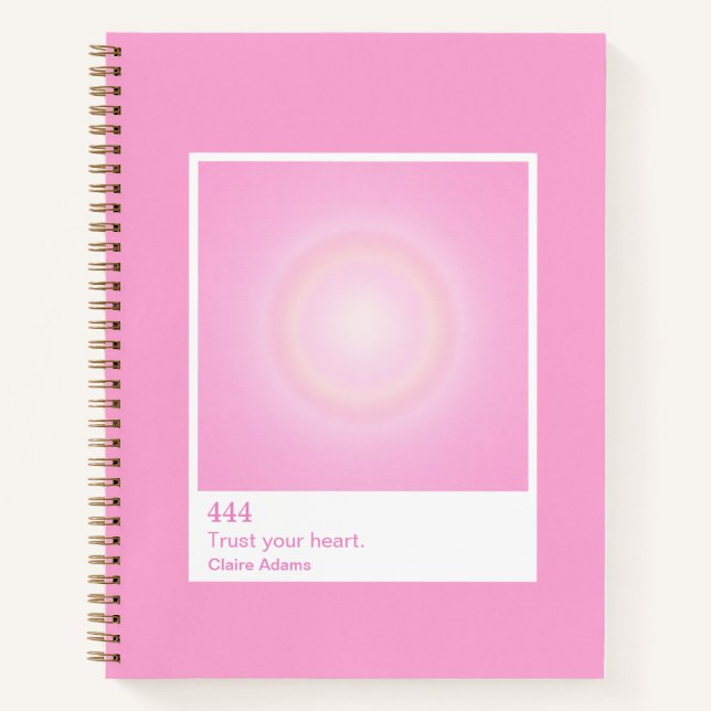 Cuaderno Hot Pink Aura Swatch Angel Number (Anverso)