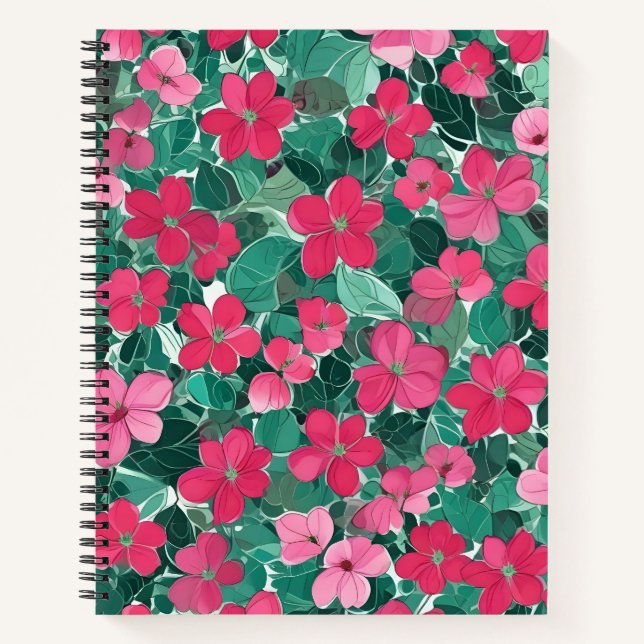 Cuaderno Hot Pink & Leaves (Anverso)