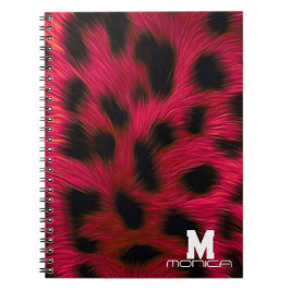 Cuaderno Hot Pink Leopard Print Faux