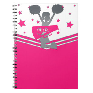 Cuaderno Hot Pink & White Stars Cheer Cheer-leading