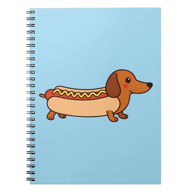 Cuaderno Hotdog Cute dachshund (Frente)