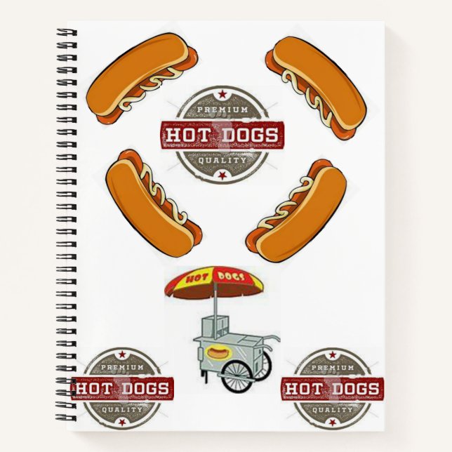 Cuaderno Hotdog de bloc de notas espiral (Anverso)