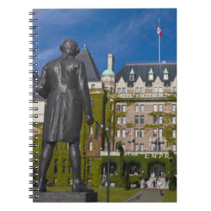 Cuaderno Hotel Empress y estatua del capitán James Cook,