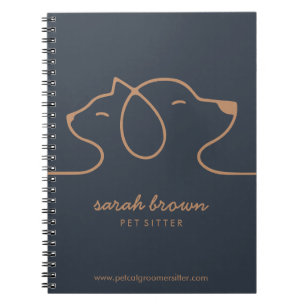 Cuaderno Hotel y peluquería para perros y gatos marrón nava