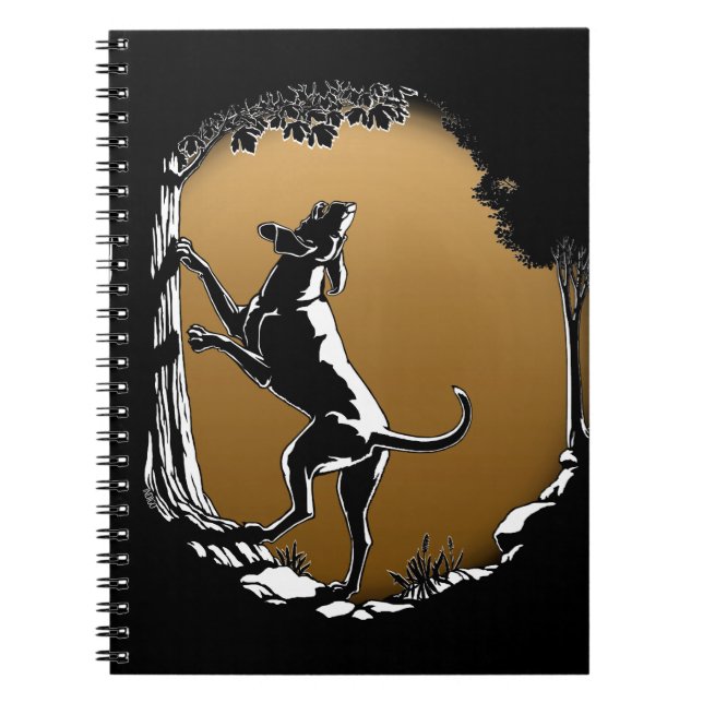 Cuaderno Hound Dog Portátil Caza de Perros Regalos y Libros (Frente)